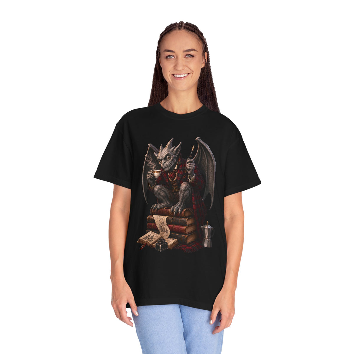 Plaid Gargoyle Espresso Poet T-Shirt Graphic