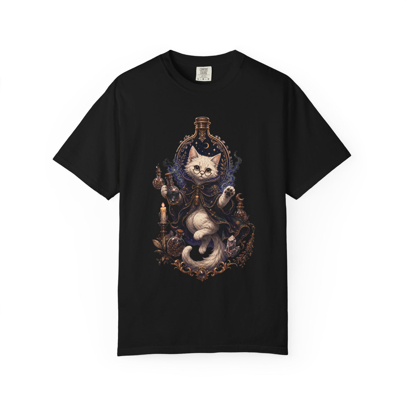 Apothecary Ghost Cat T-Shirt Graphic