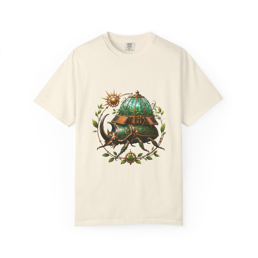 Solarpunk Greenhouse Rhino Beetle Graphic Tee