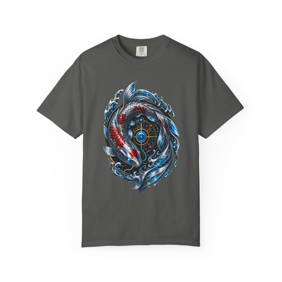 Chrome Koi Circuit Guardian T-Shirt Graphic
