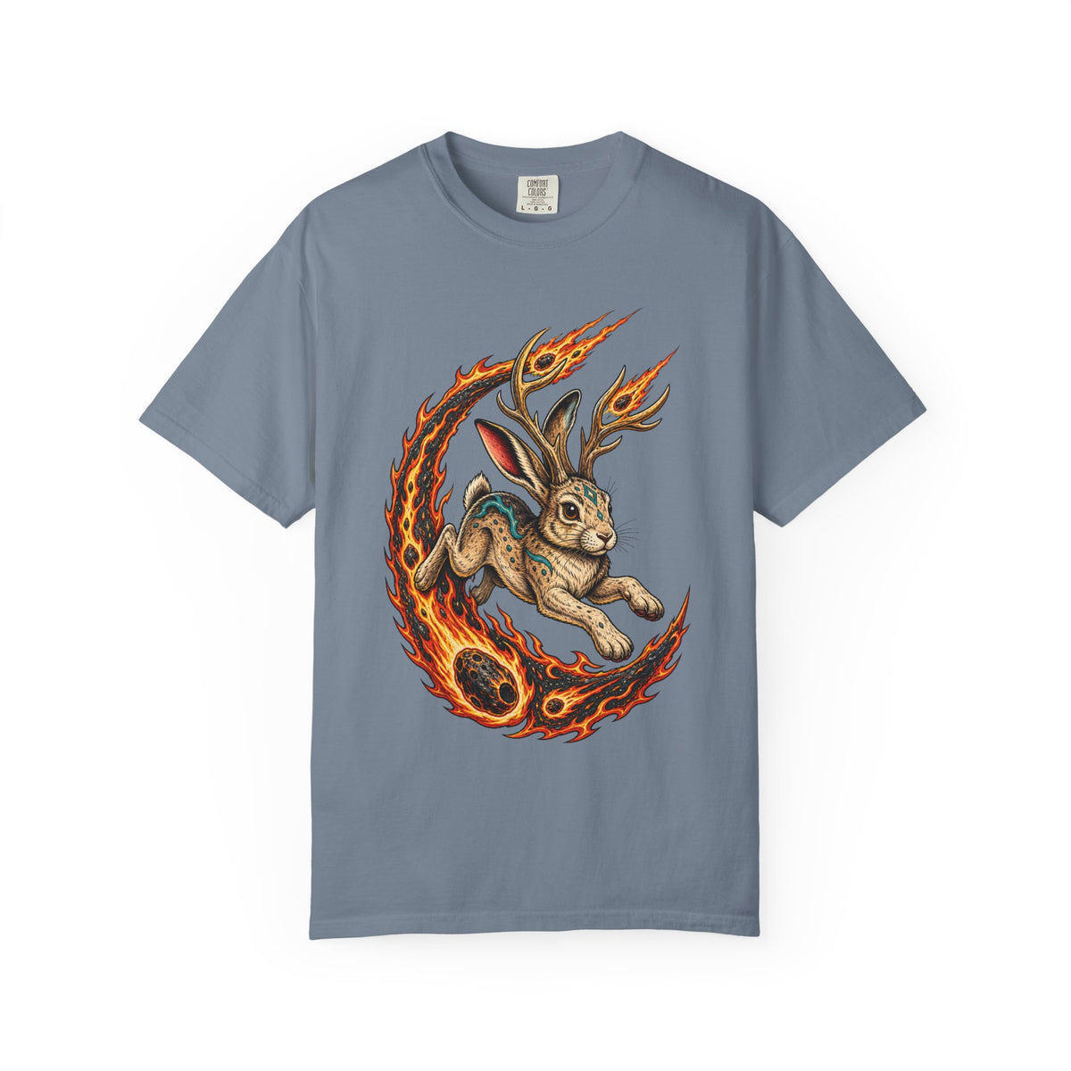 Meteor Jackalope Tattoo Graphic T-Shirt