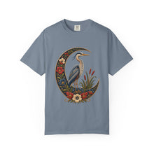 Folk Embroidery Moon Heron T-Shirt Graphic