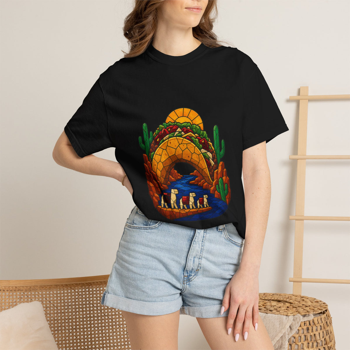 Taco Canyon Caravan Stained Glass Adventure Graphic Tee