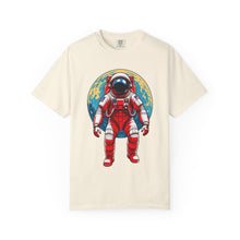 Retro Red Astronaut Planet T-Shirt Graphic