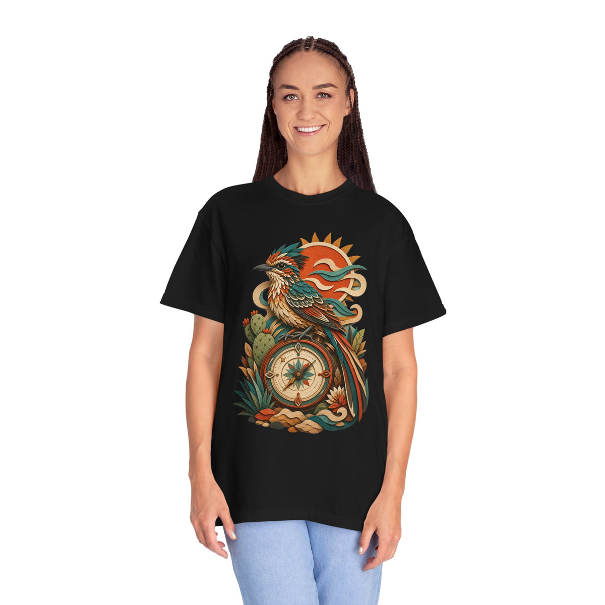 Paper Cut Desert Barometer Bird T-Shirt Graphic