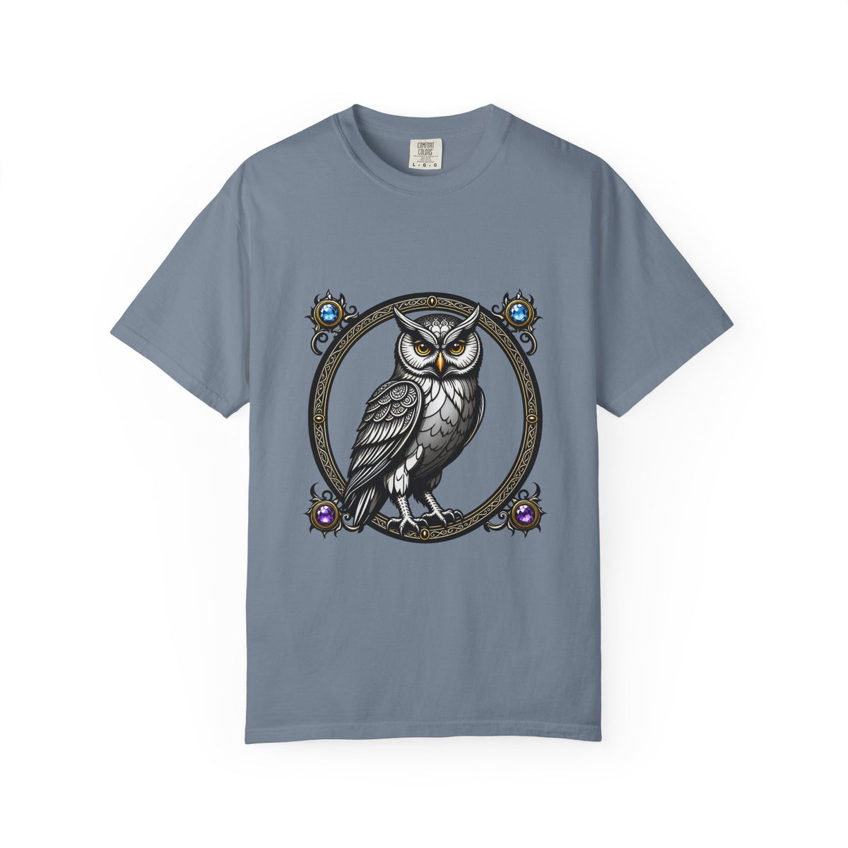 Gothic Owl Crest T-Shirt Graphic
