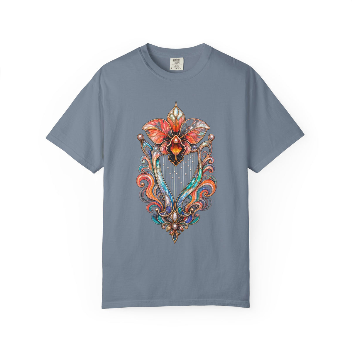 Psychedelic Glass Harp Orchid Graphic Tee