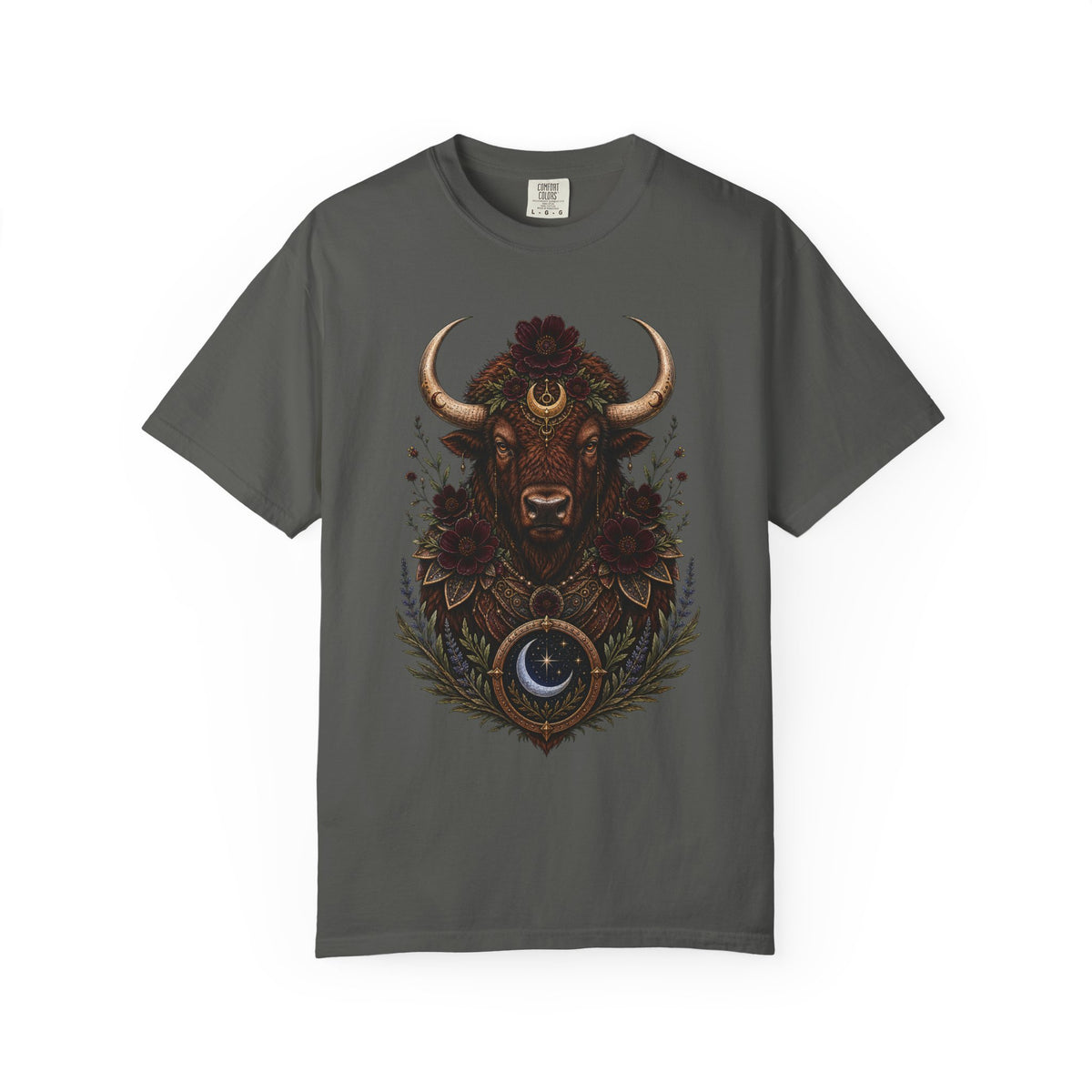 Chocolate Cosmos Bison Guardian Graphic Tee