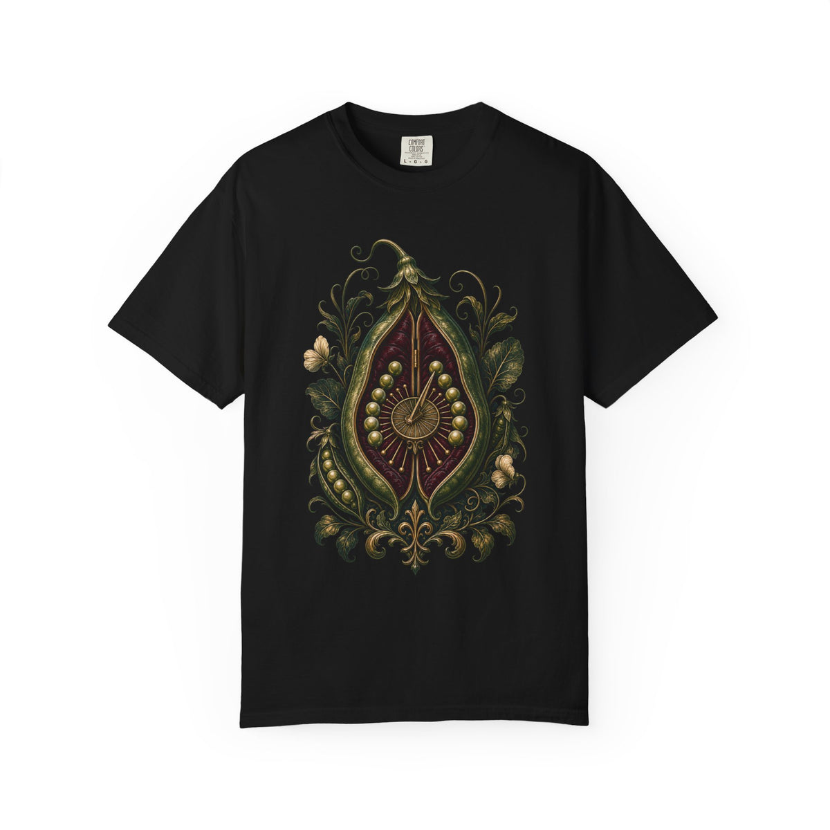 Poetcore Velvet Sundial Pea Pod T-Shirt Graphic
