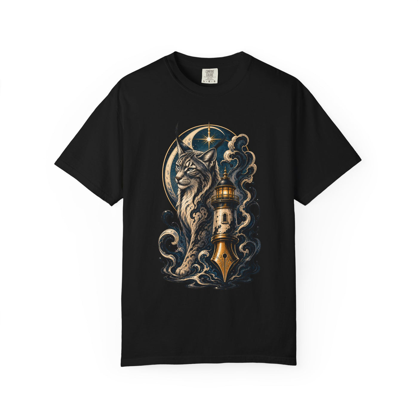Poetcore Lighthouse Ink Lynx T-Shirt Graphic