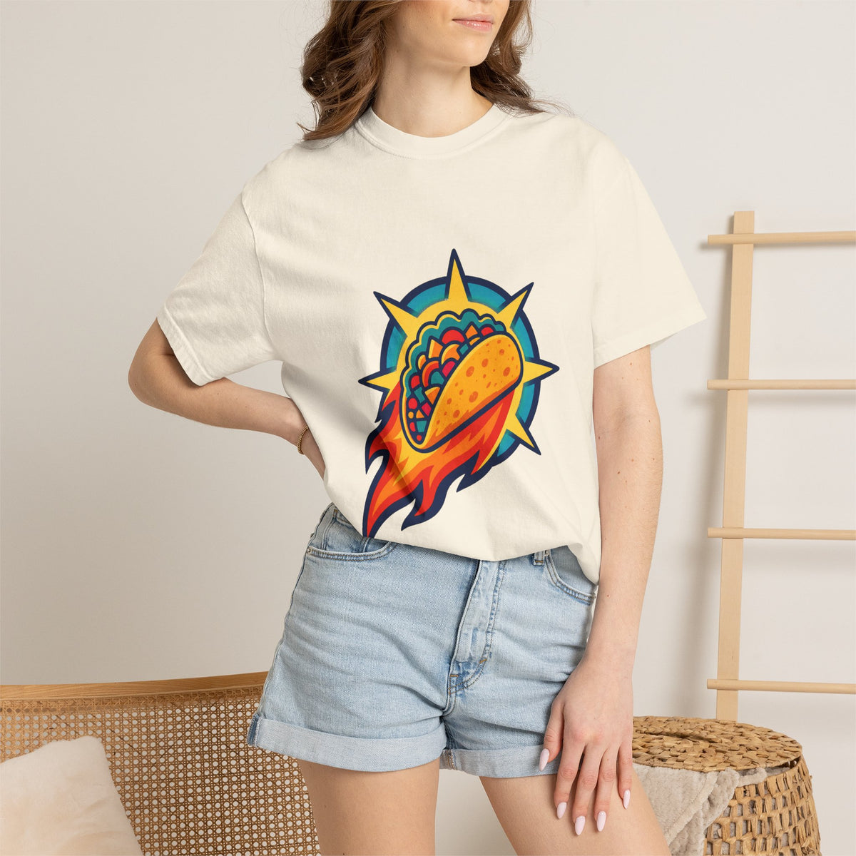 Cosmic Taco Comet Retro Graphic Tee