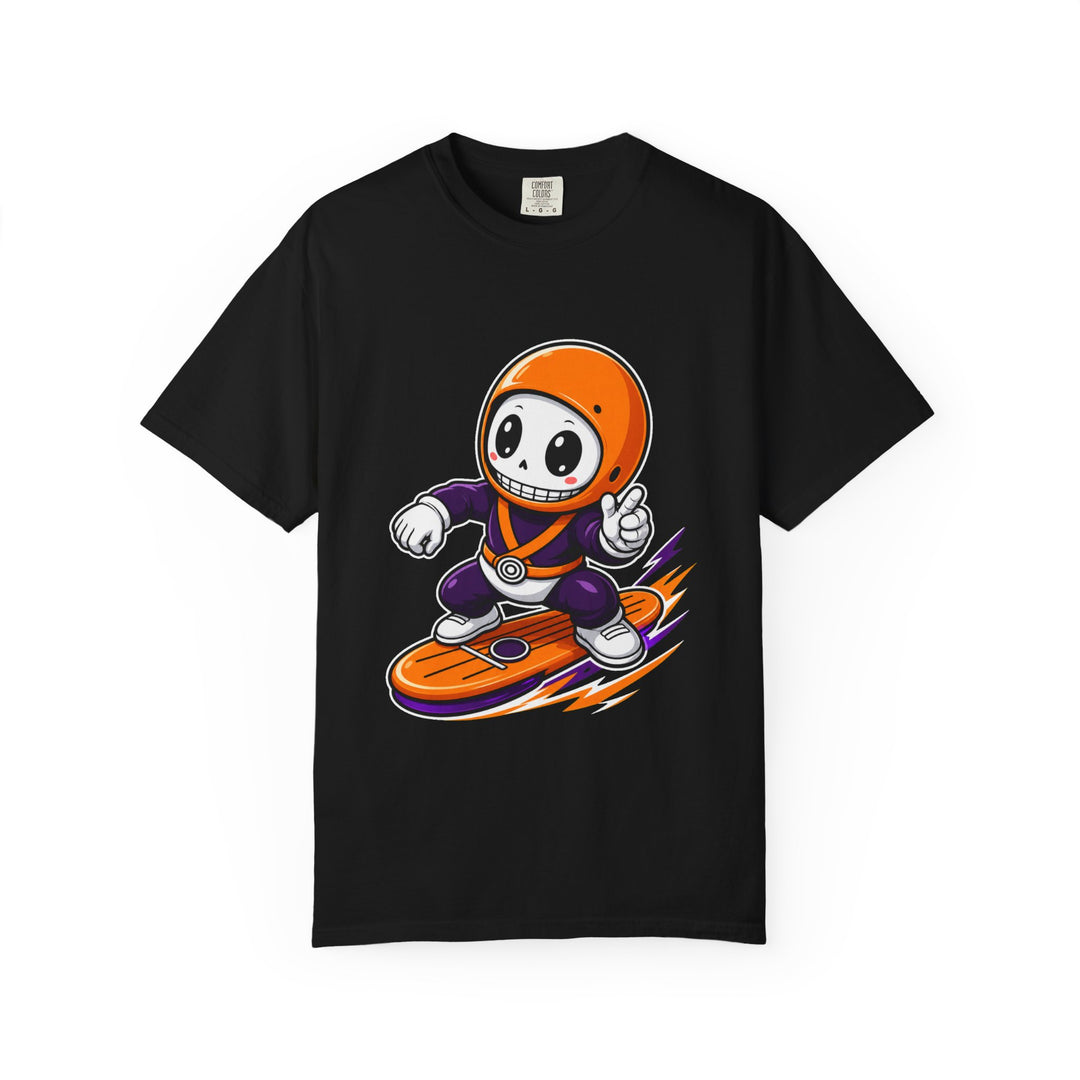 Skeleton Hover Rider Mascot T-Shirt Graphic