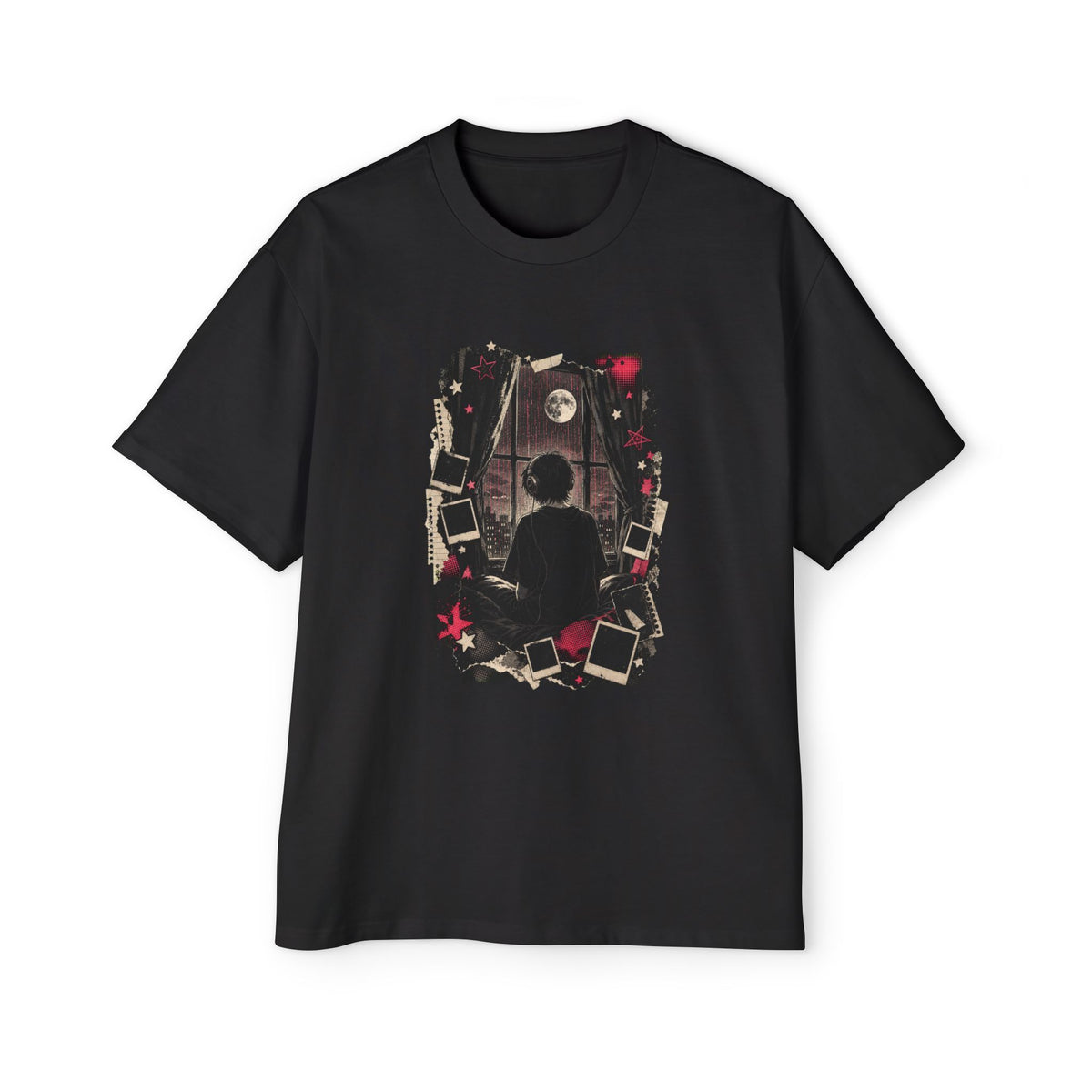 Rain Room After Midnight Heavy Oversized Emo Tee