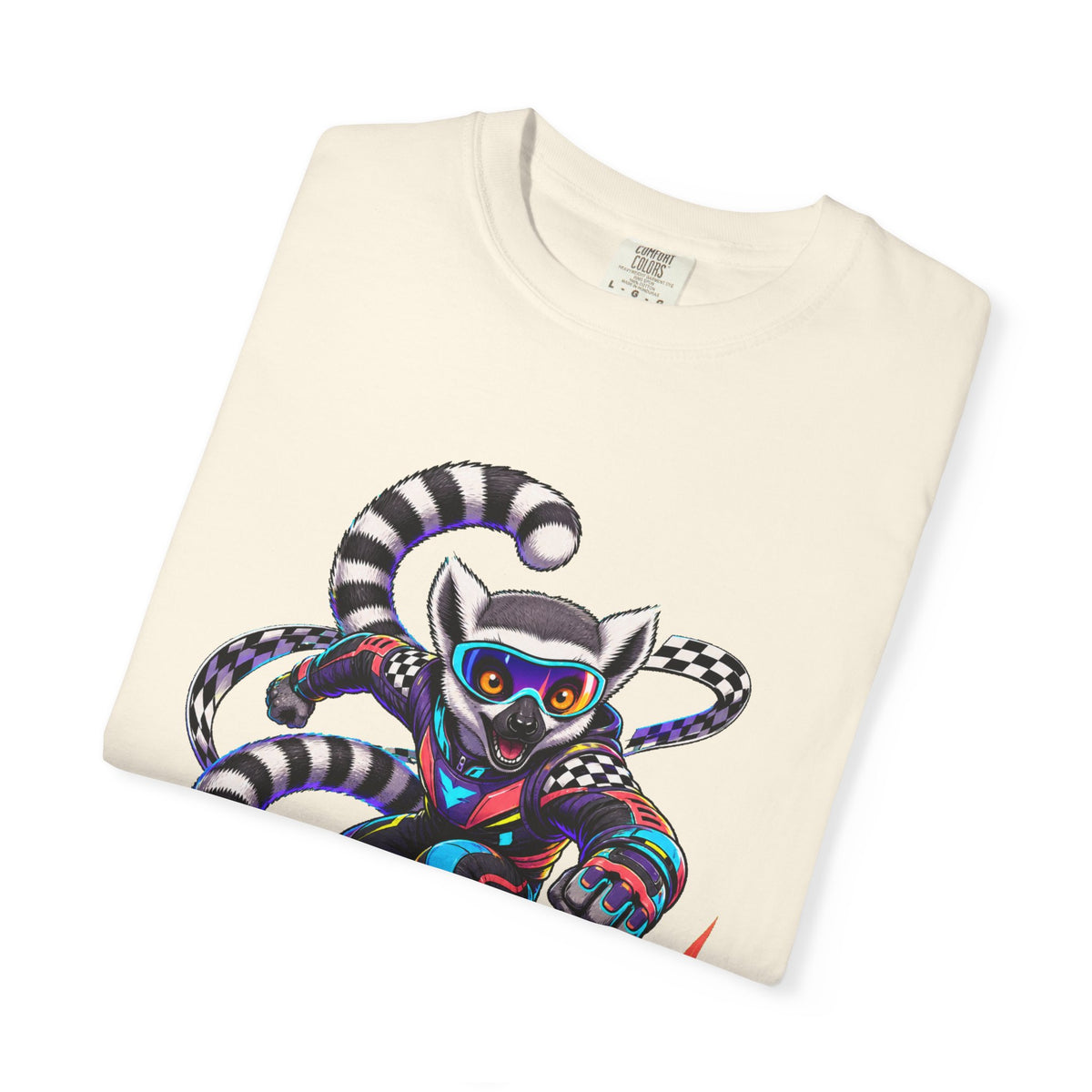 Neon Raceway Lemur Graphic Tee