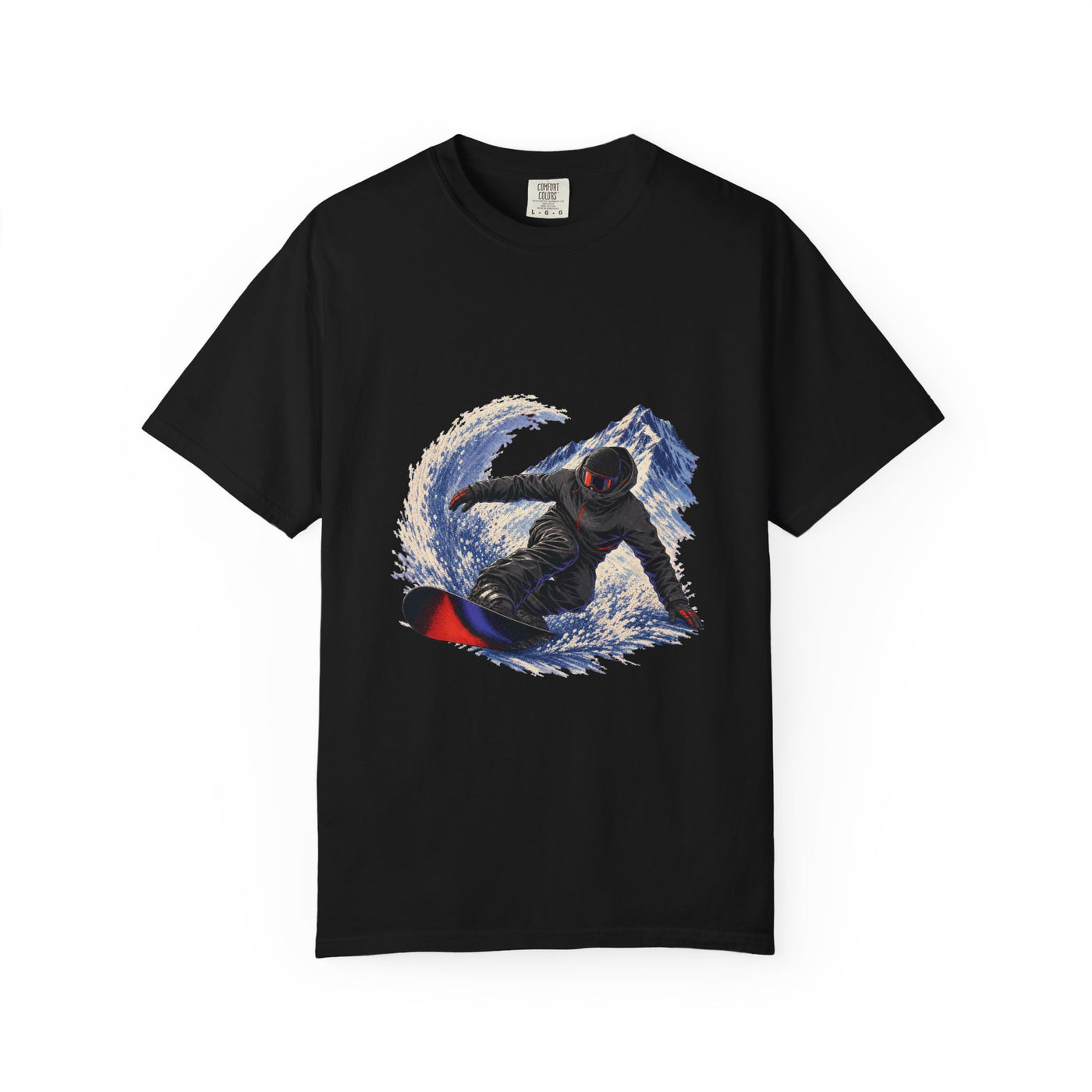 Blue Hour Powder Carve Snowboard Graphic Tee