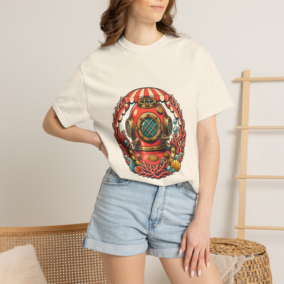 Cabana Coral Diver Helmet Graphic Tee