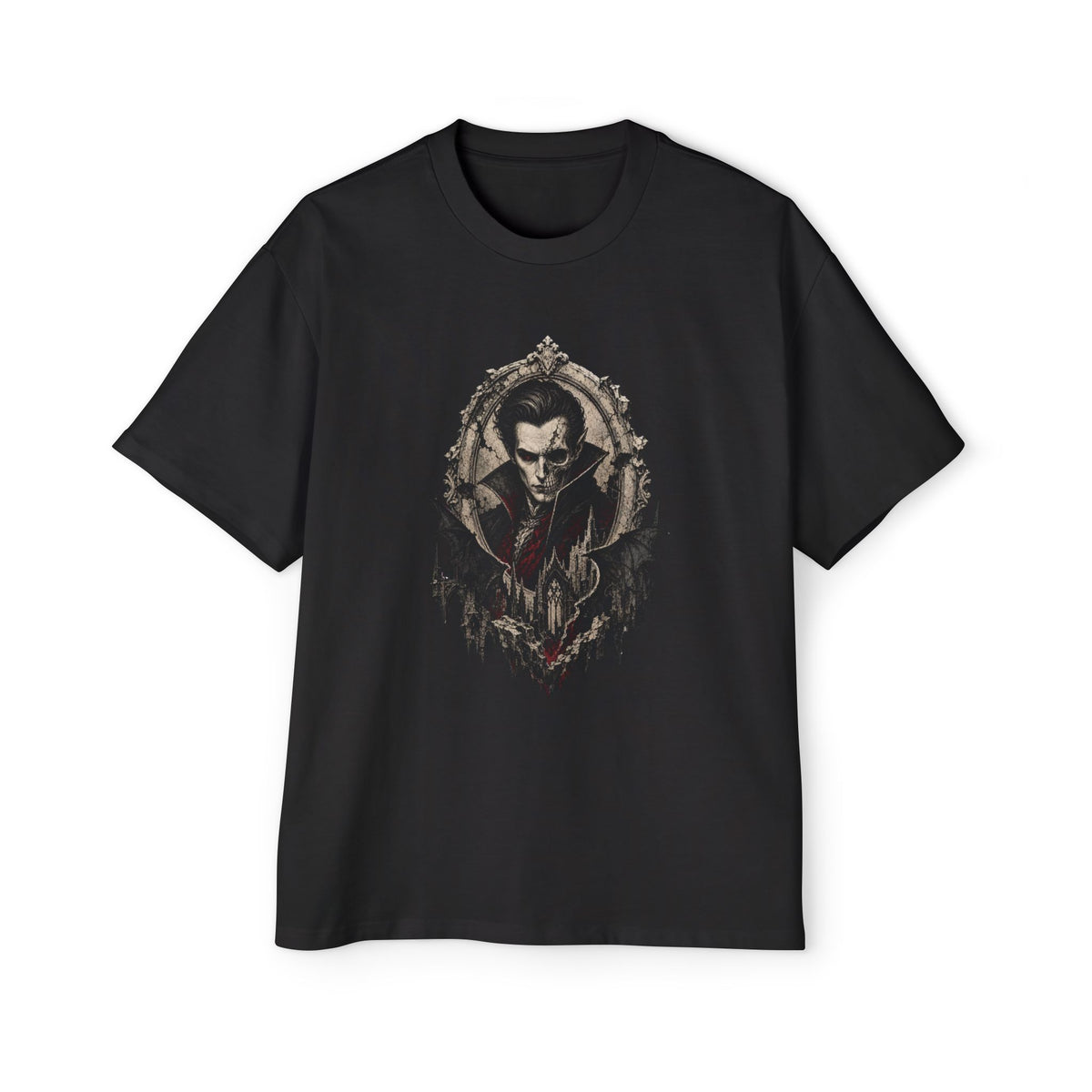 Vampire Ruin Portrait Heavy Oversized Gothic Tee