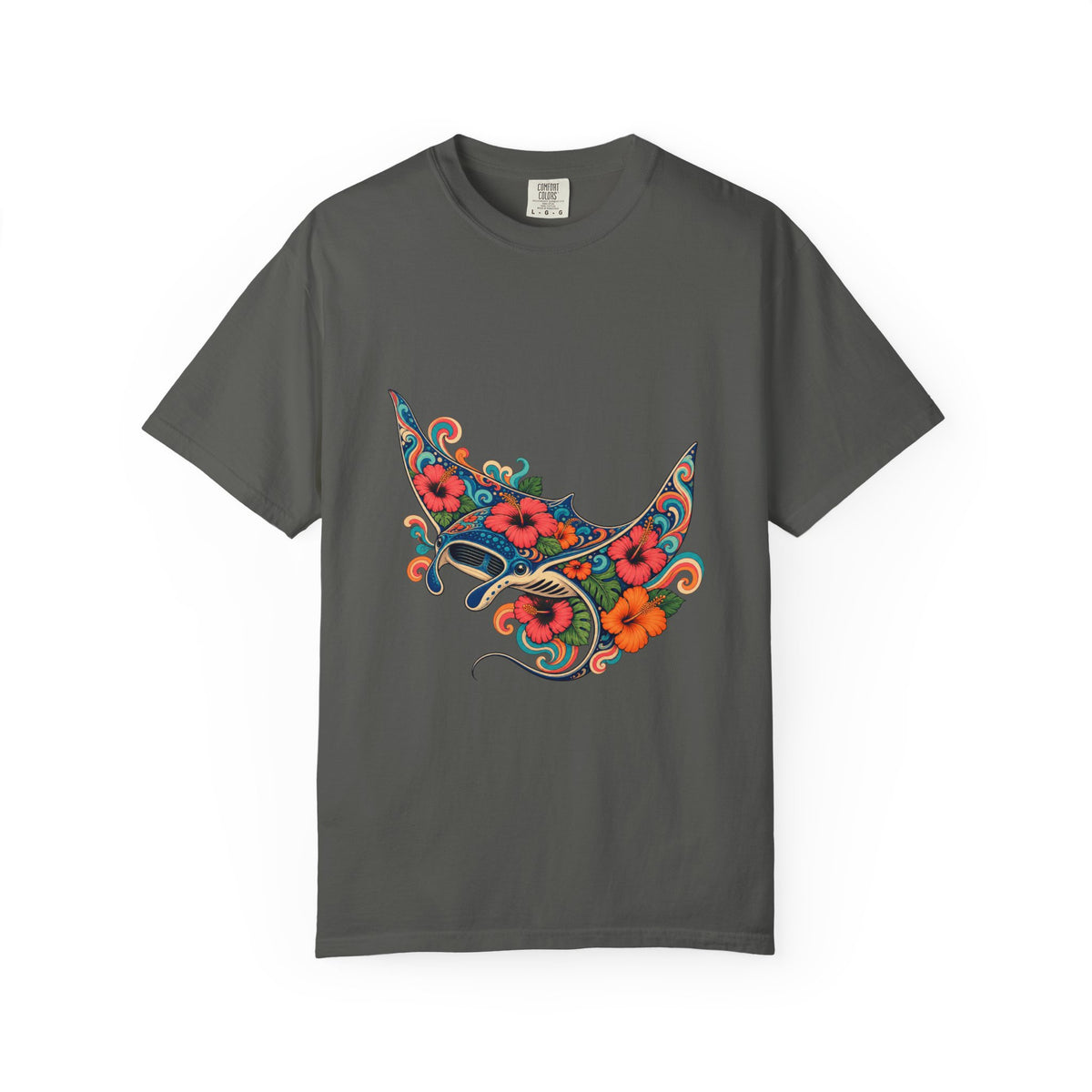 Psychedelic Hibiscus Manta Graphic Tee