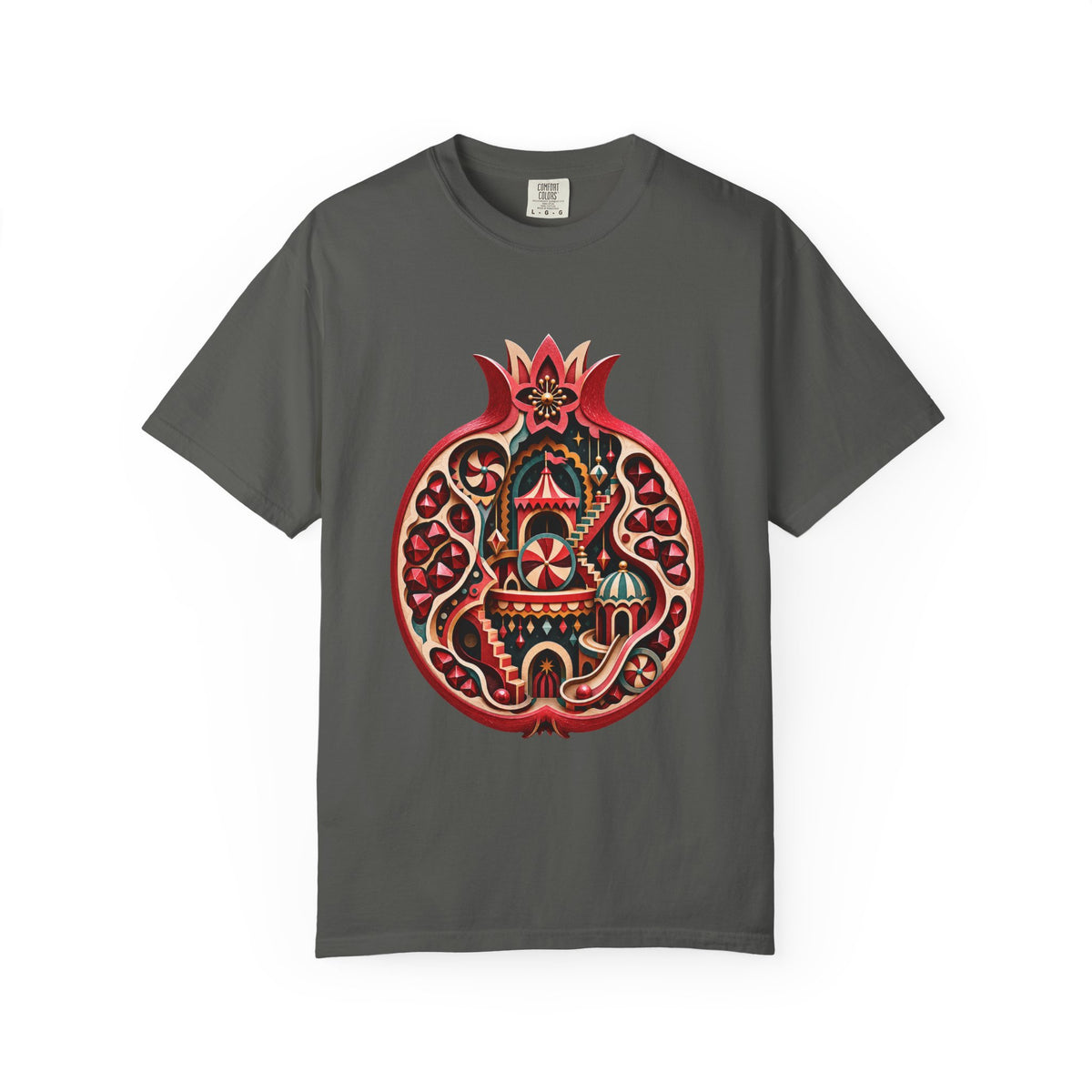 Paper Cut Funhouse Pomegranate T-Shirt Graphic