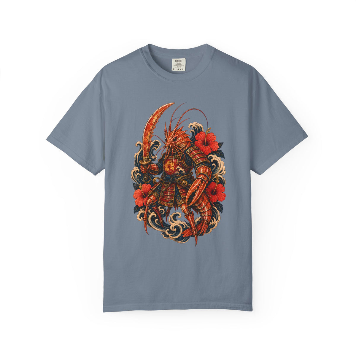 Hibiscus Tiger Prawn Samurai Graphic Tee
