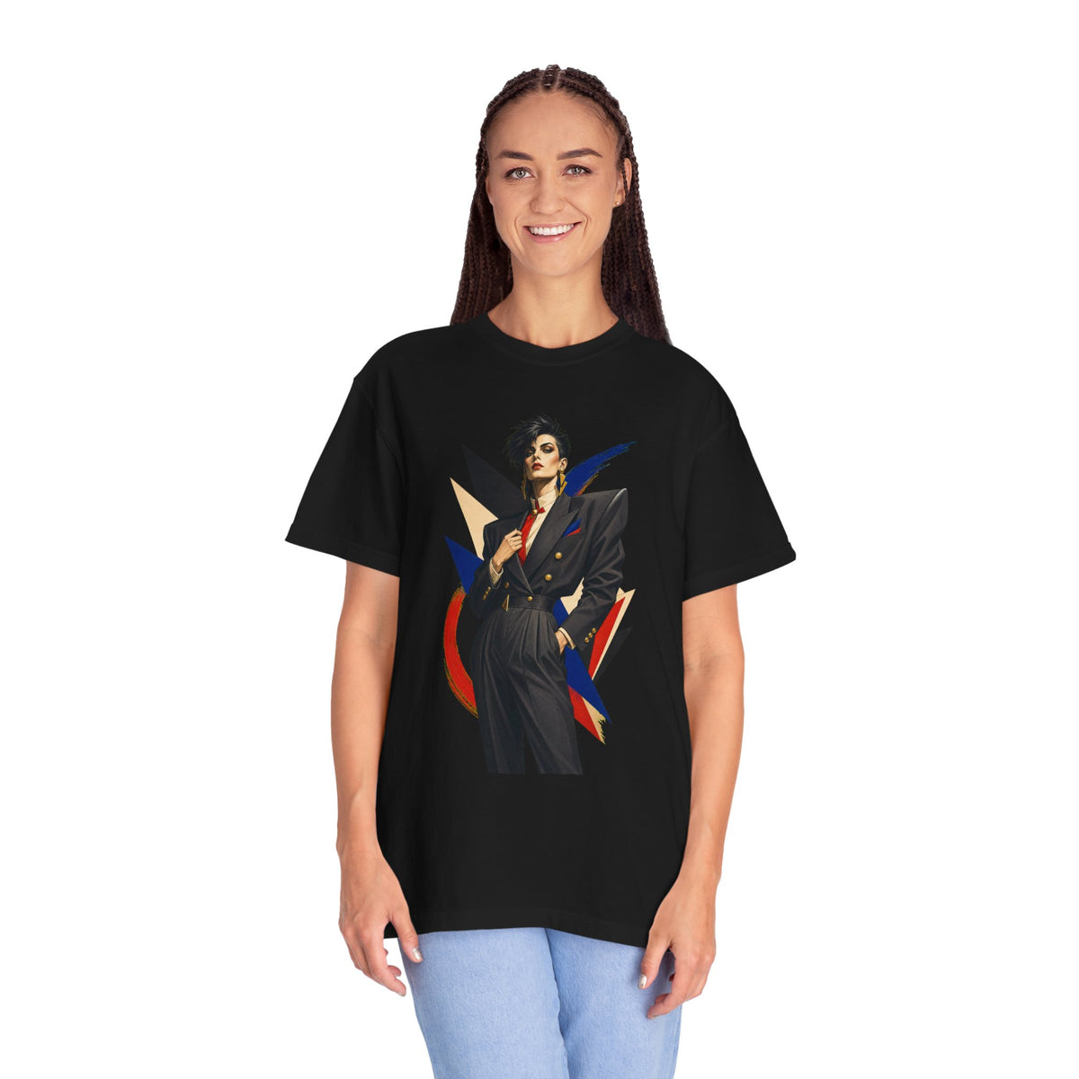 Power Tailoring 1980s Editorial Graphic Tee
