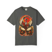 Red Sun Crane Drummer Graphic Tee