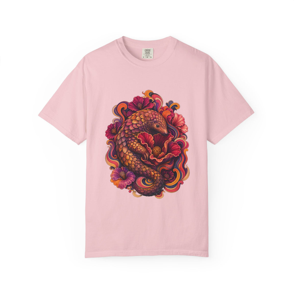 Psychedelic Velvet Pangolin Bloom Graphic Tee
