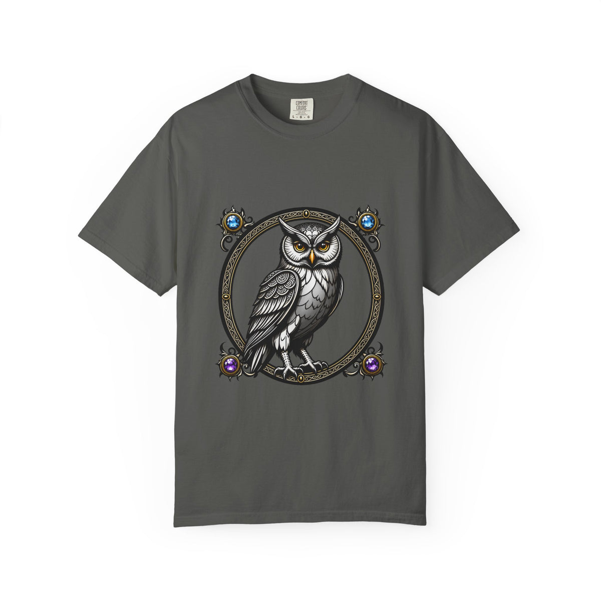 Gothic Owl Crest T-Shirt Graphic