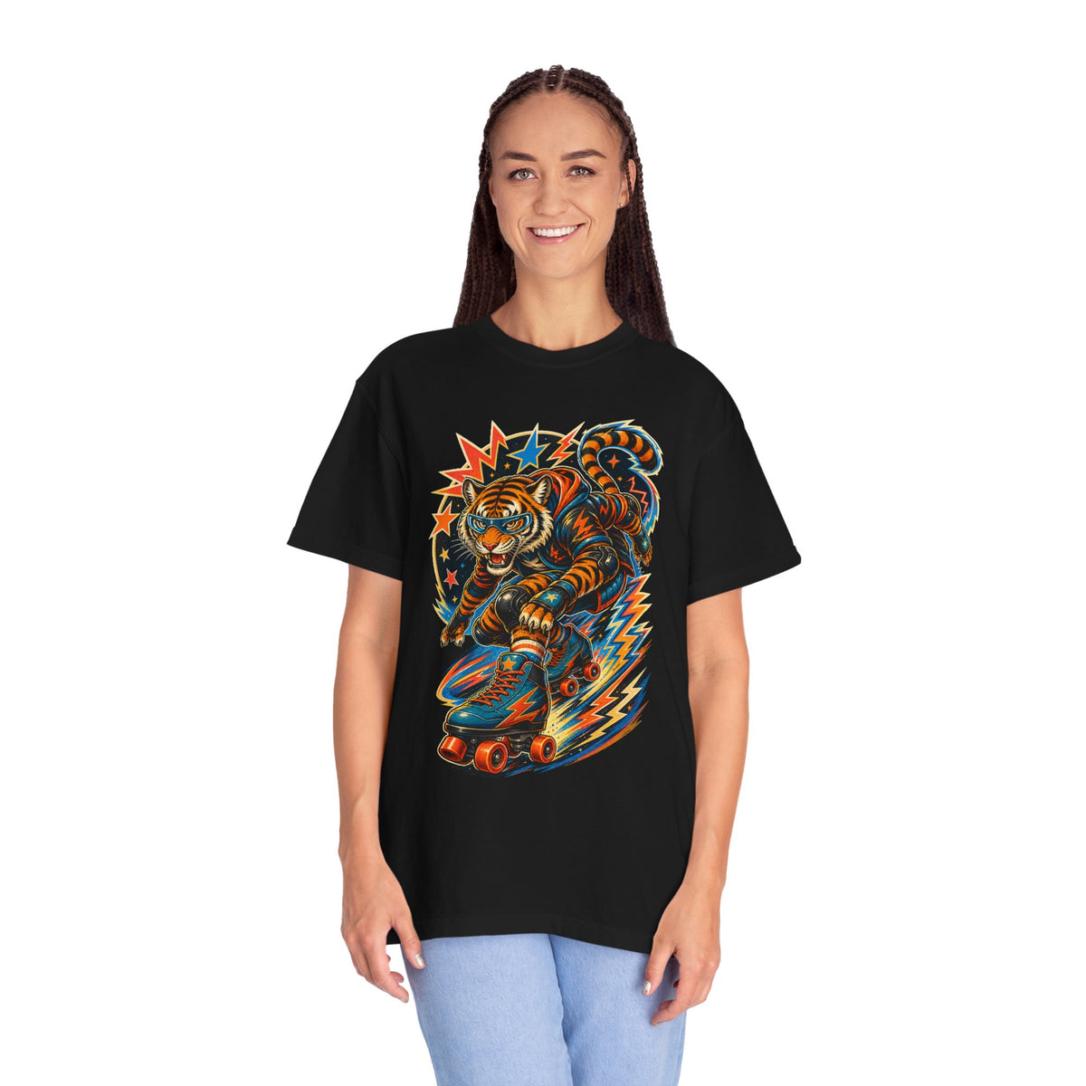 Thunder Roller Skate Tiger T-Shirt Graphic