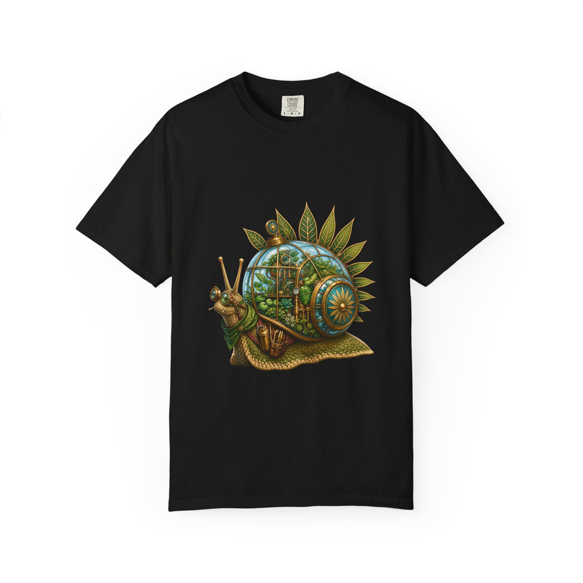 Solarpunk Snail Botanist Graphic Tee