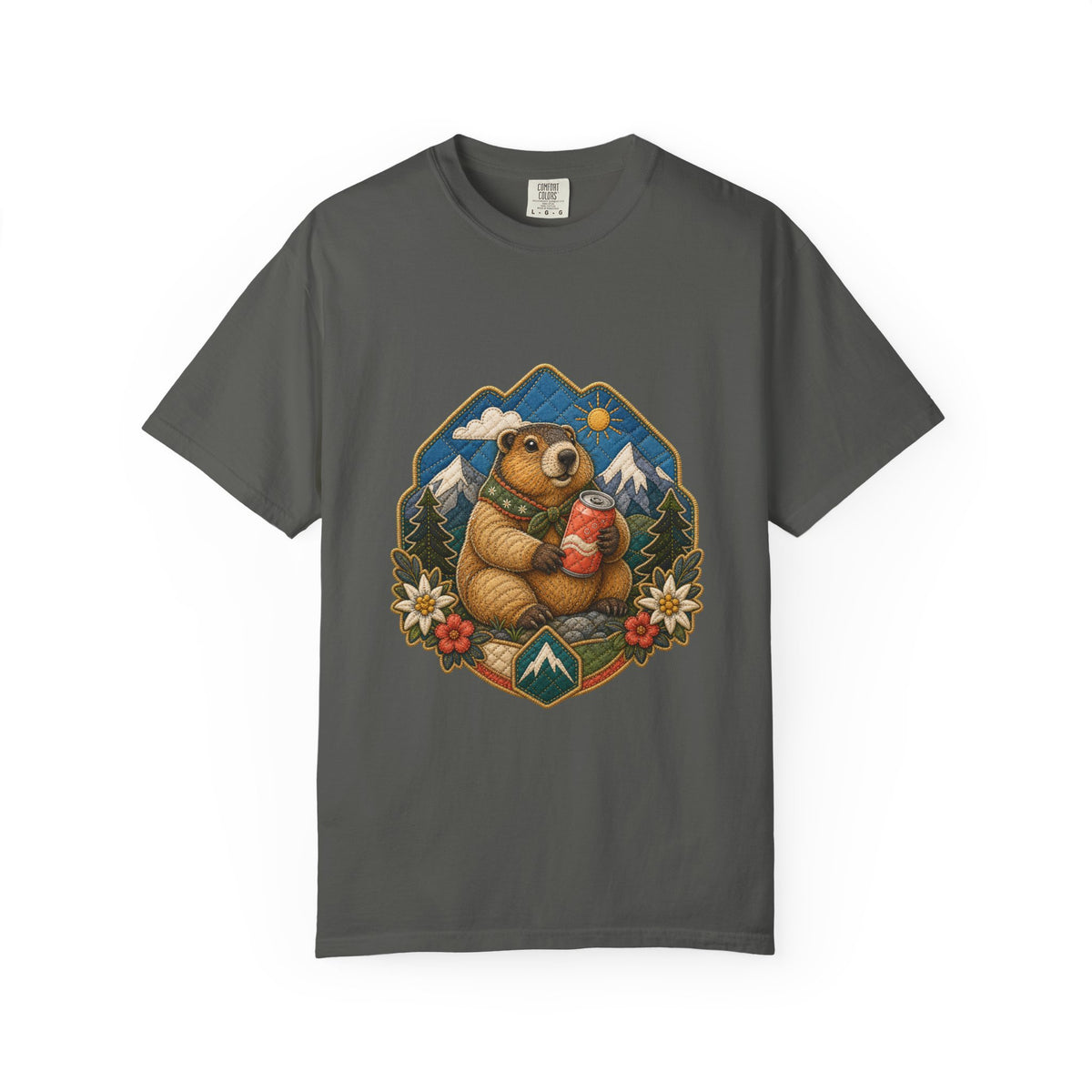 Quilted Alpine Soda Marmot T-Shirt Graphic
