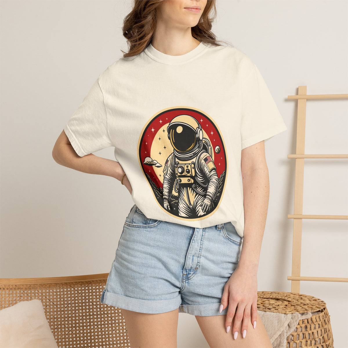 Retro Astronaut Badge T-Shirt Graphic
