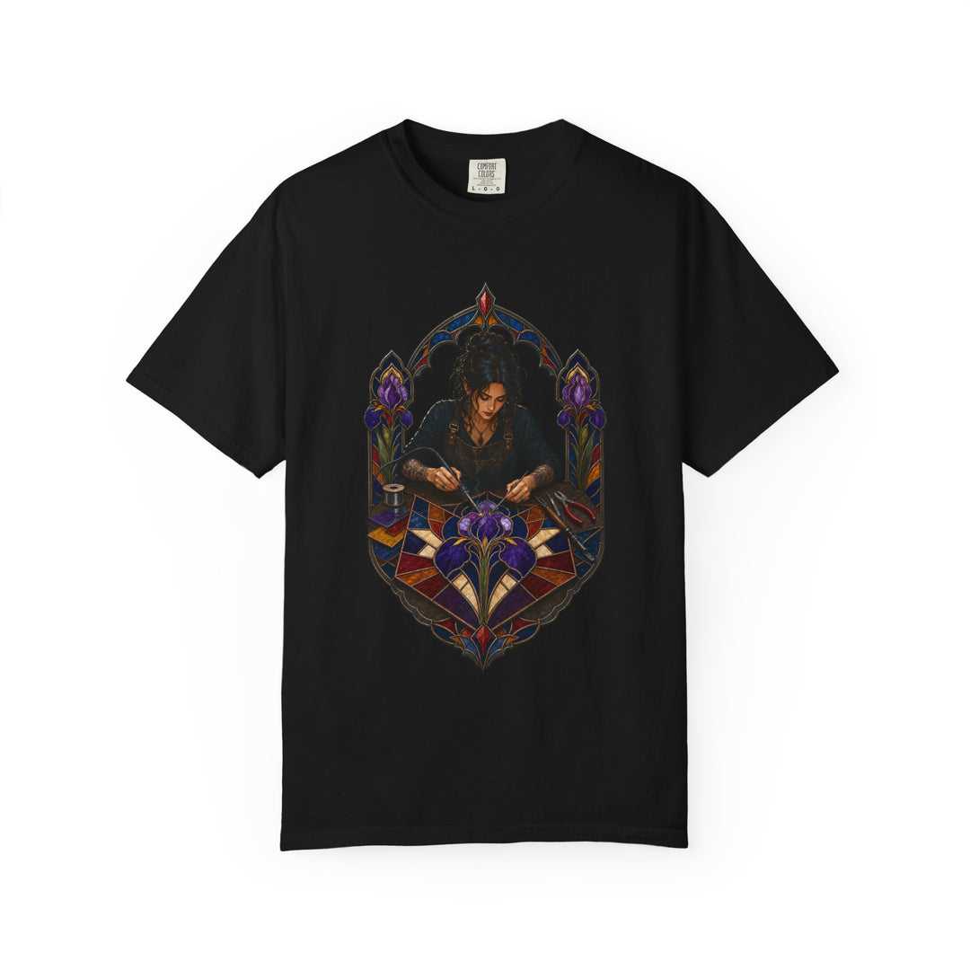 Iris Glass Artisan Gothic Blackwork Graphic Tee