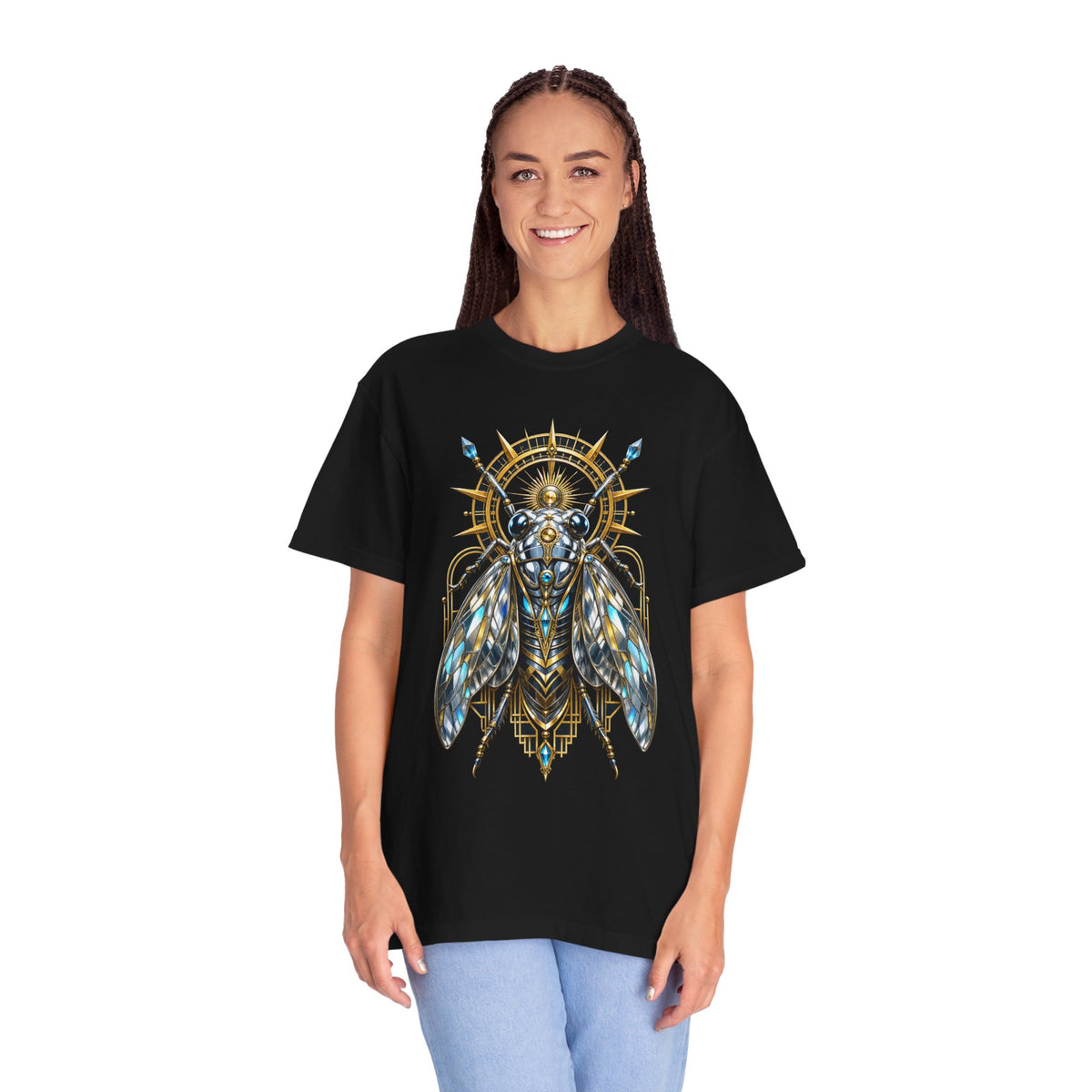 Chrome Cicada Oracle Neo-Deco T-Shirt Graphic