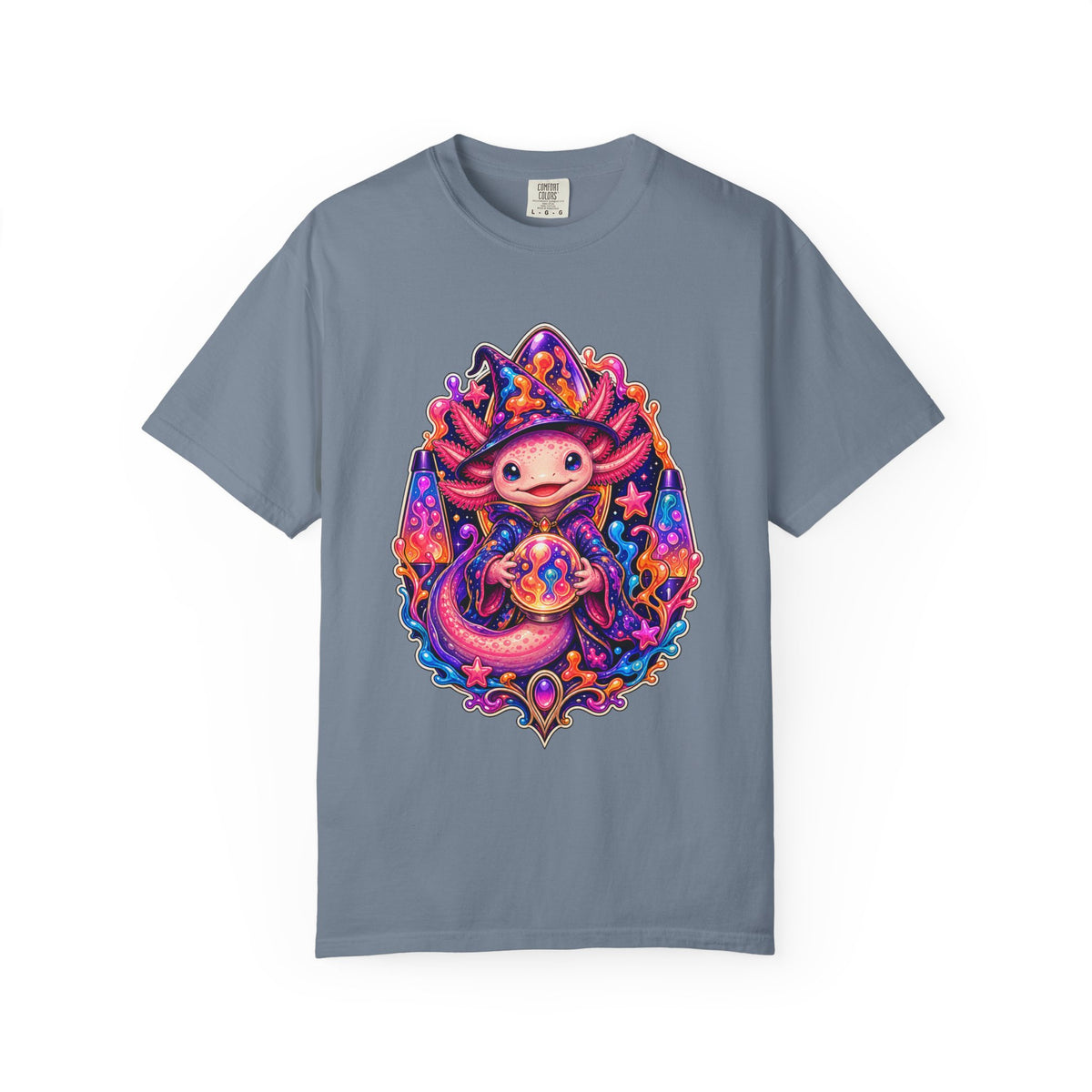 Lava Lamp Axolotl Mage T-Shirt Graphic