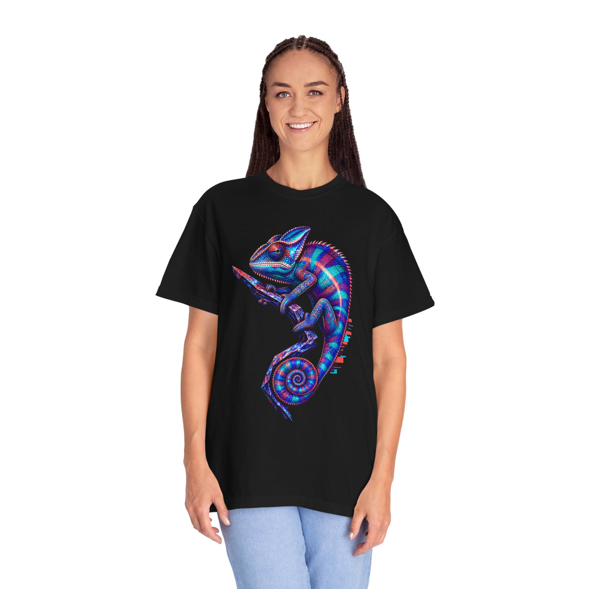 Plasma Chameleon Glitch Glam Graphic Tee