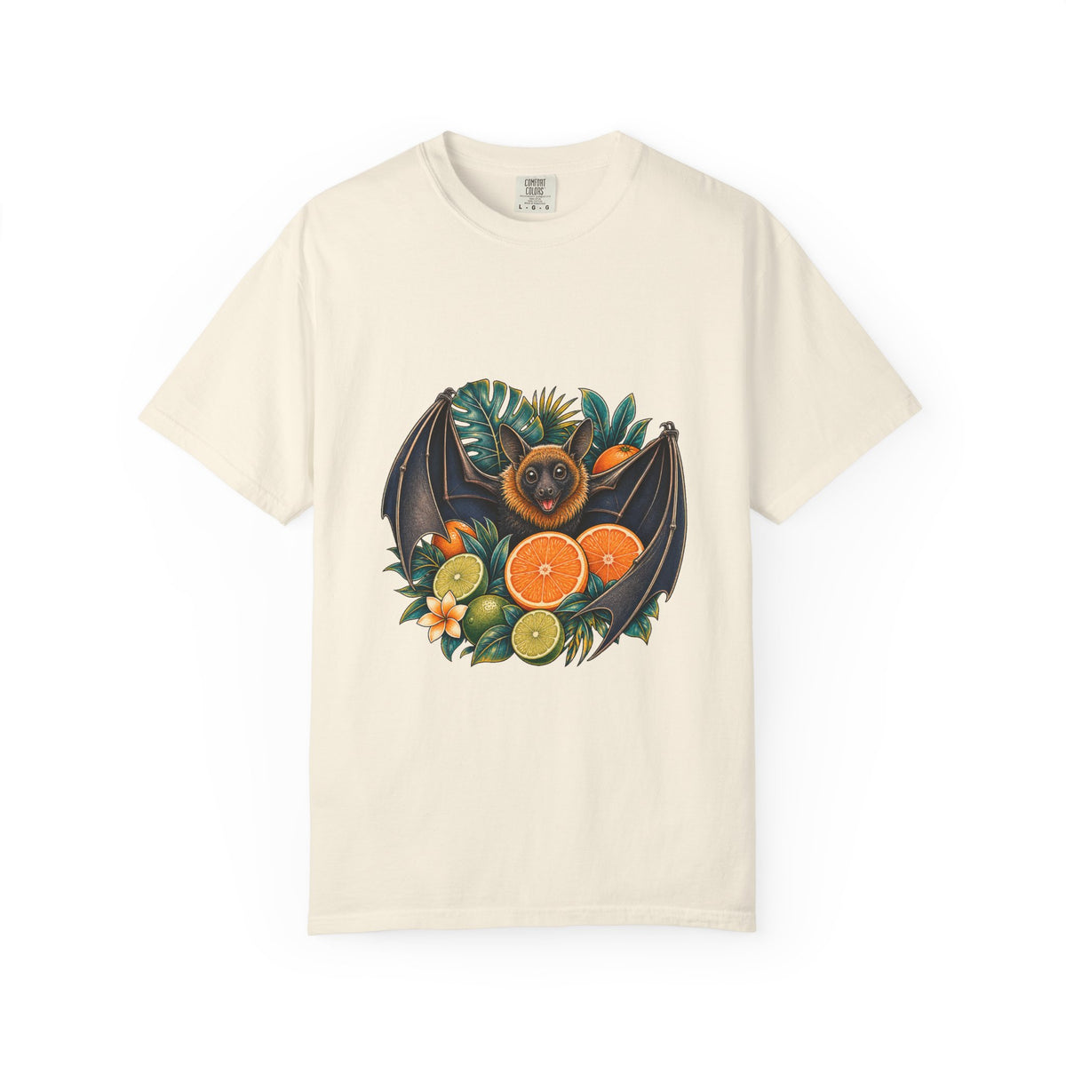 Tropical Citrus Bat Graphic Tee