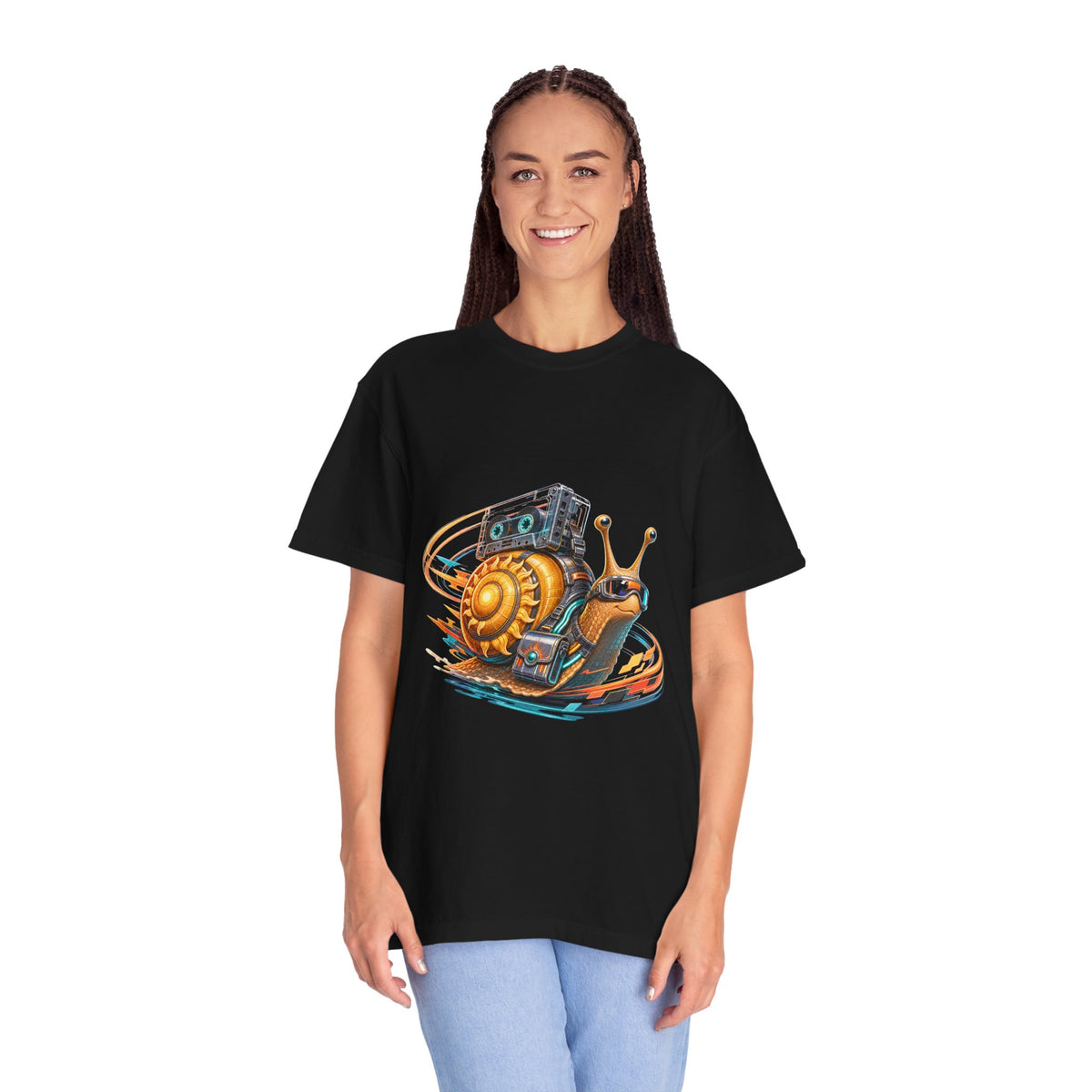 Solar Snail Synth Courier T-Shirt Graphic