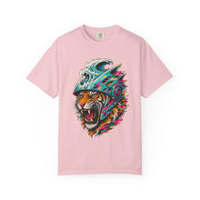 Glitch Surf Tiger Helmet Graphic Tee