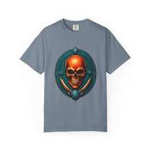 Turquoise Skull Crest Gothic T-Shirt Graphic