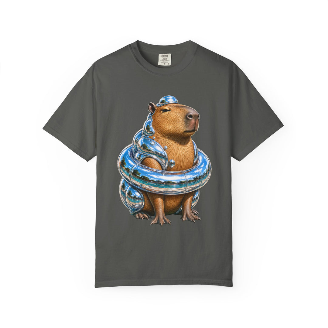 Chrome Bubble Capybara Graphic Tee