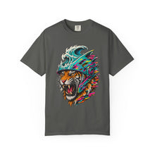 Glitch Surf Tiger Helmet Graphic Tee