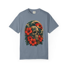 Hibiscus Surf Skull Graphic T-Shirt