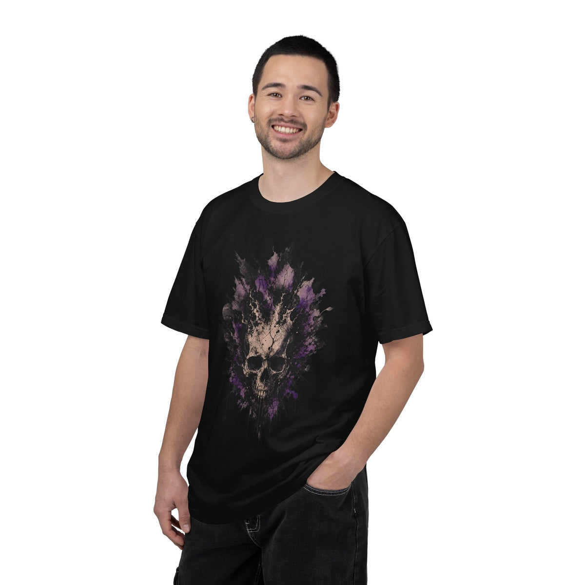 Smoke Bloom Skull T-Shirt Graphic