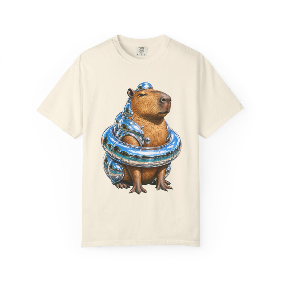 Chrome Bubble Capybara Graphic Tee