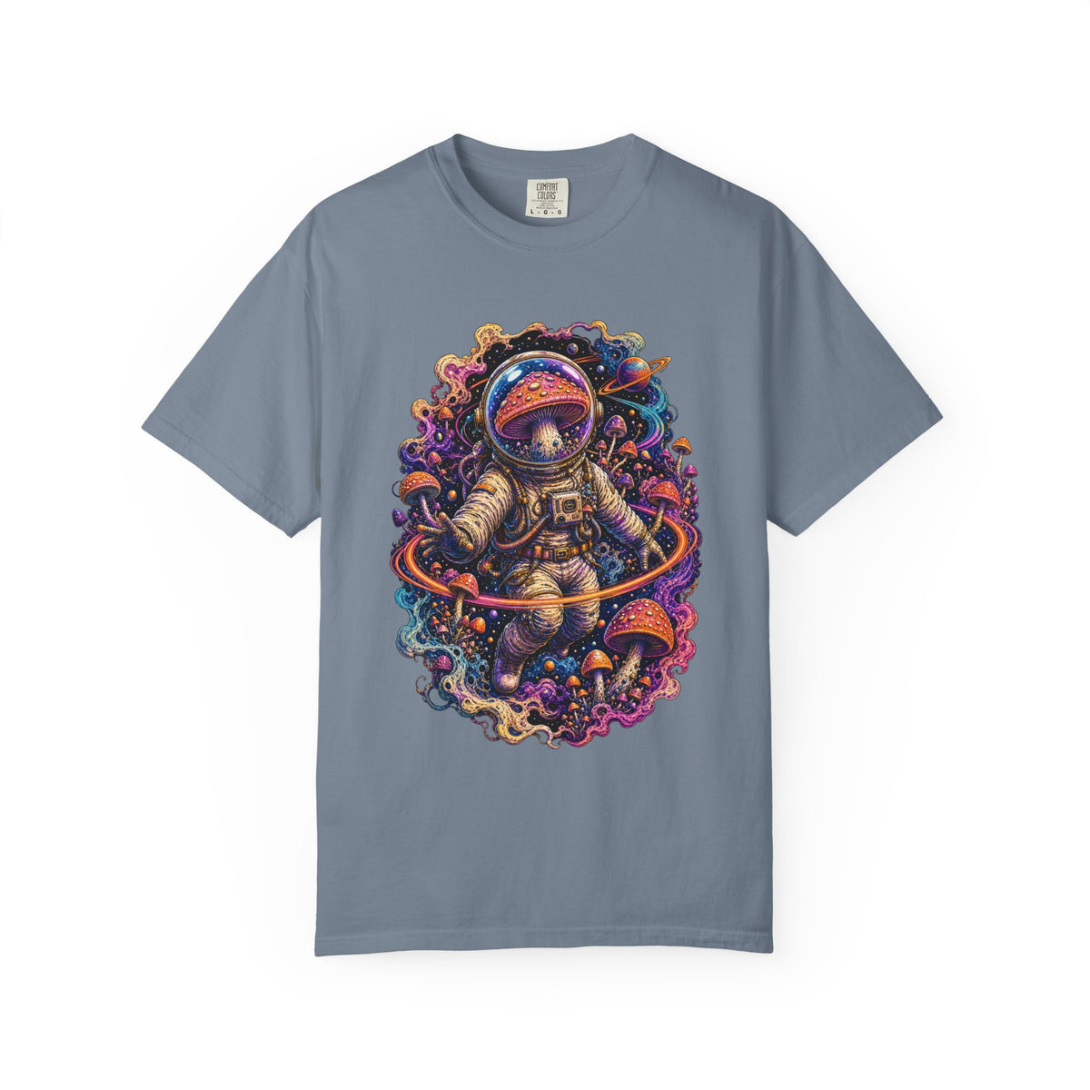 Psychedelic Mushroom Astronaut T-Shirt Graphic
