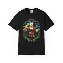 Stained Glass Lotus Game Tile T-Shirt Graphic