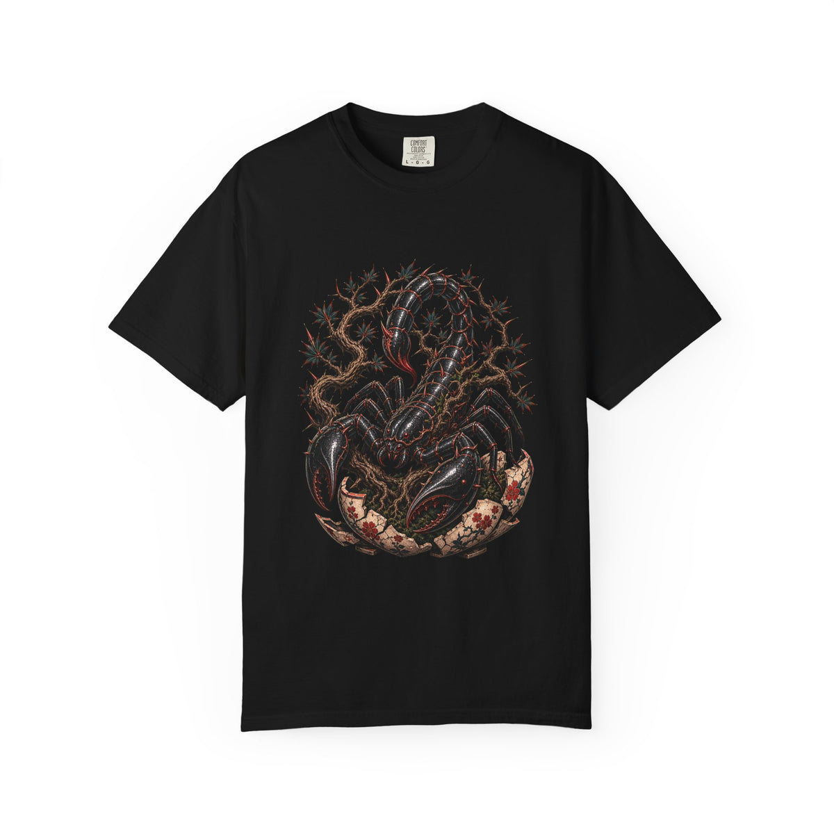 Punk Metal Bonsai Scorpion T-Shirt Graphic