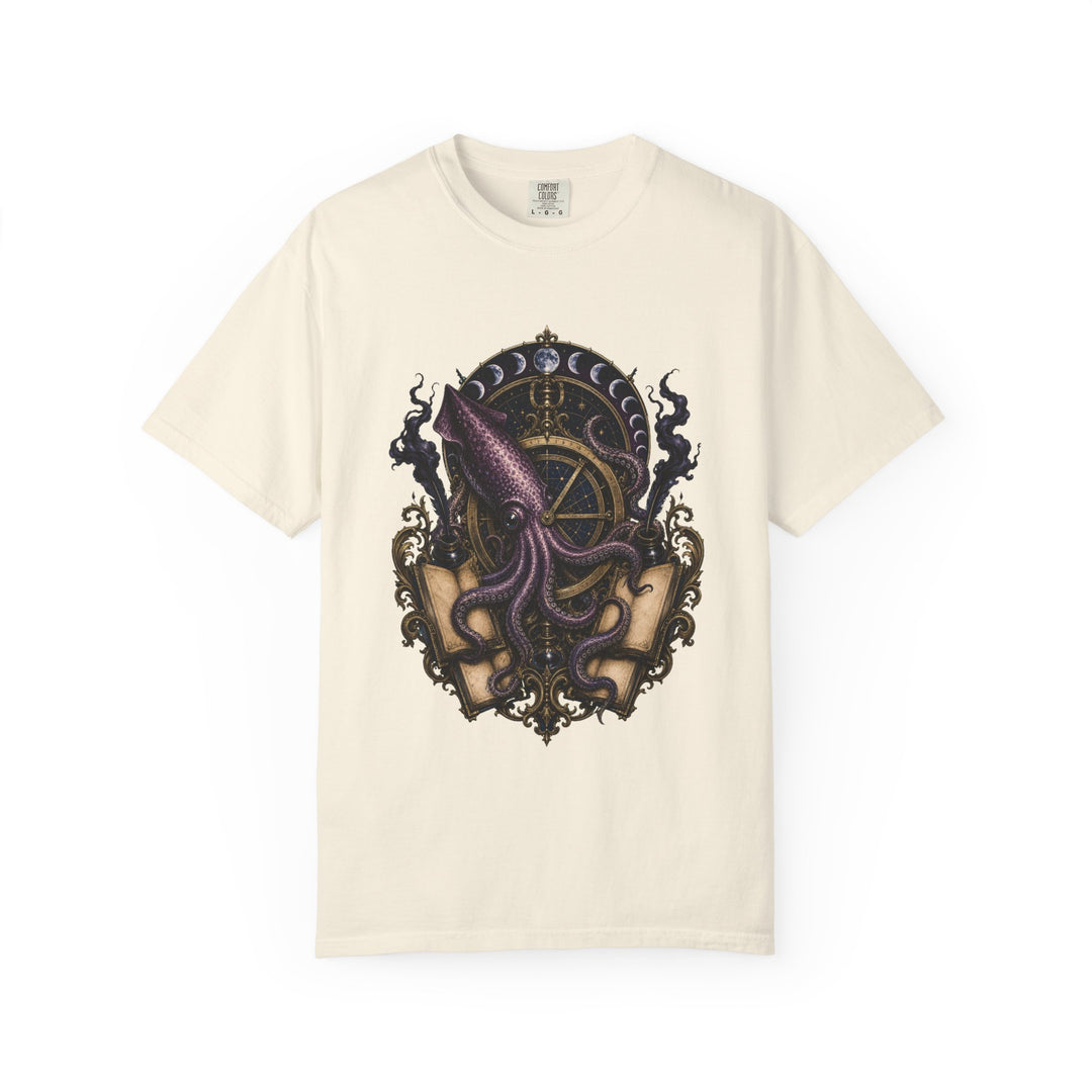 Dark Academia Squid Astrolabe Graphic Tee