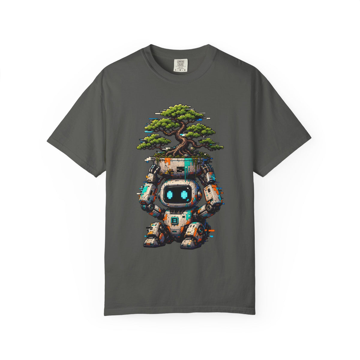 Glitch Bonsai Street Robot T-Shirt Graphic
